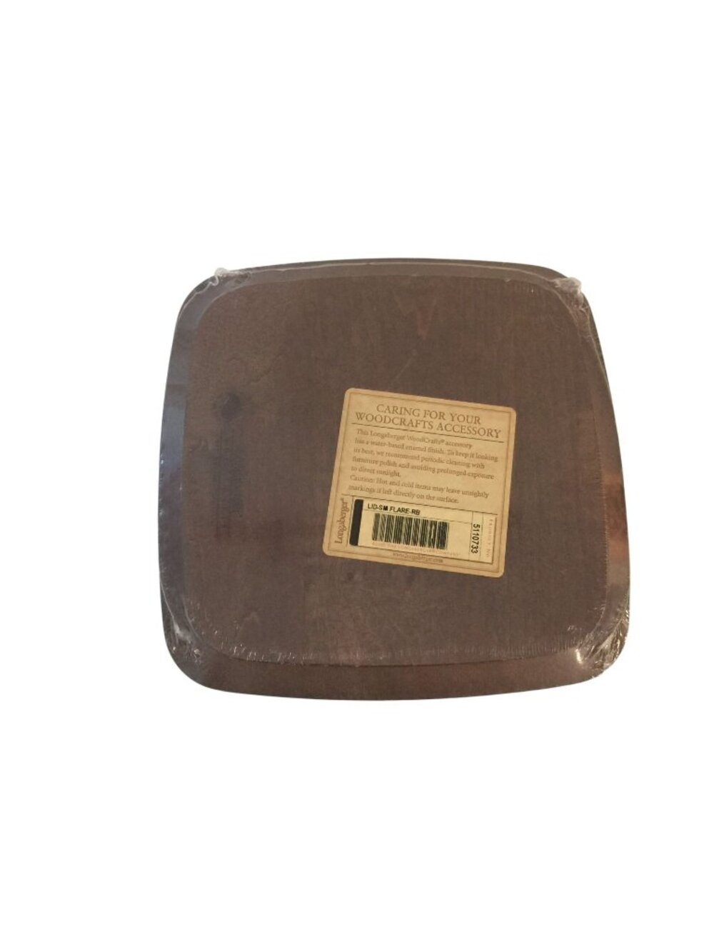 Longaberger Wooden Lid SM Flare-RB #5110733